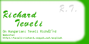 richard teveli business card